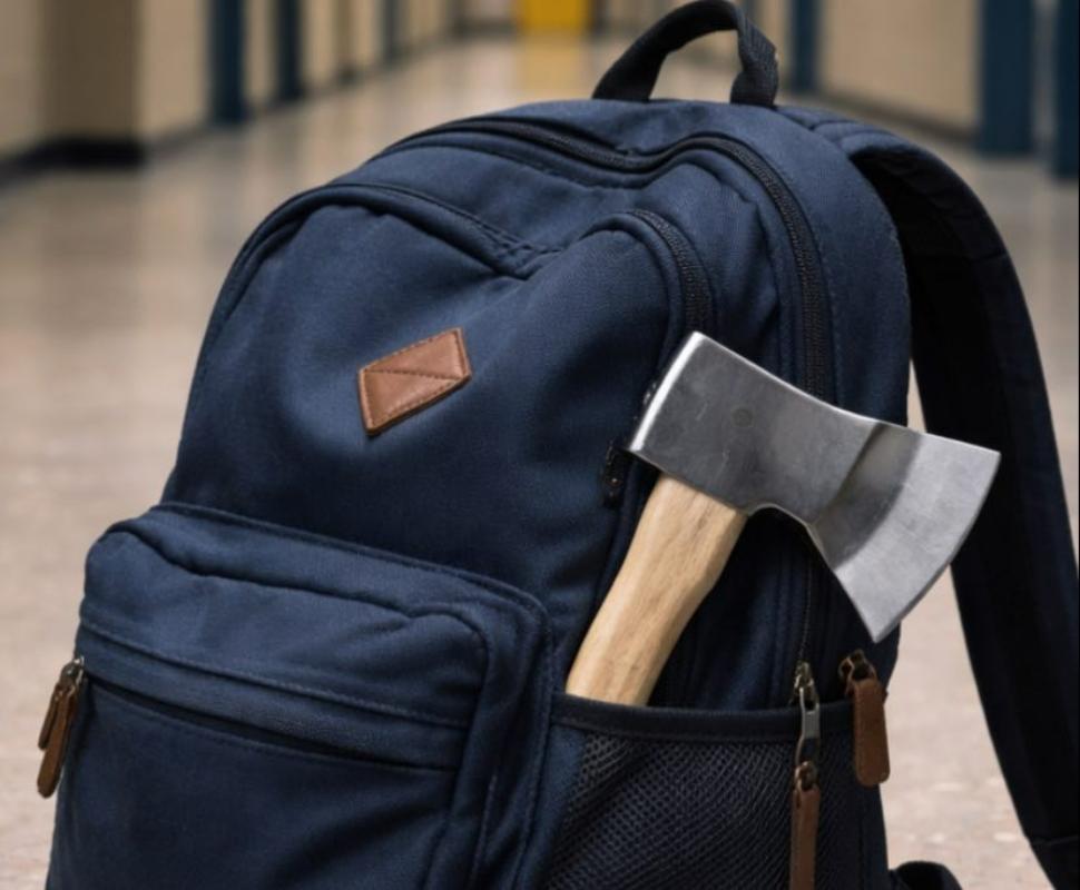 В школе ХМАО подростка задержали с пневматическим пистолетом, ножом и топором